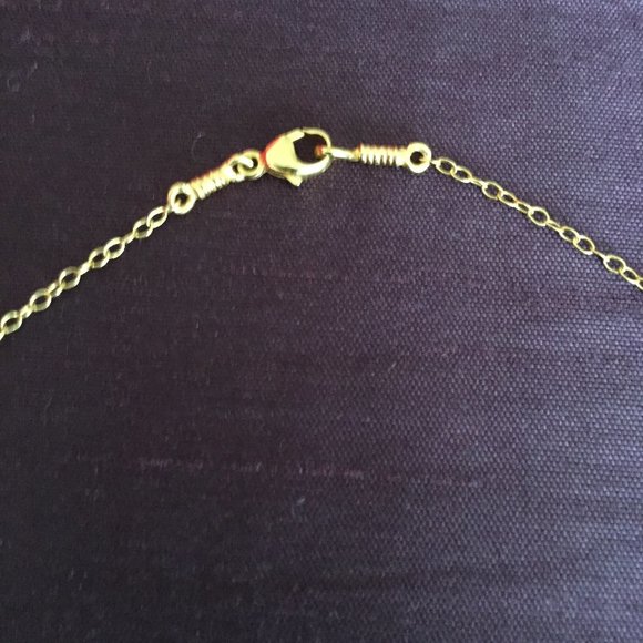 Vintage Gold Necklace with Pearls - Picture 4 of 4